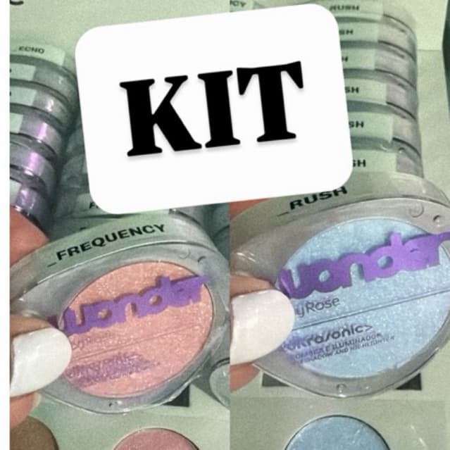 Kit Sombra E Iluminador Ultrasonic Wonder Hbm1013 Ruby Rose