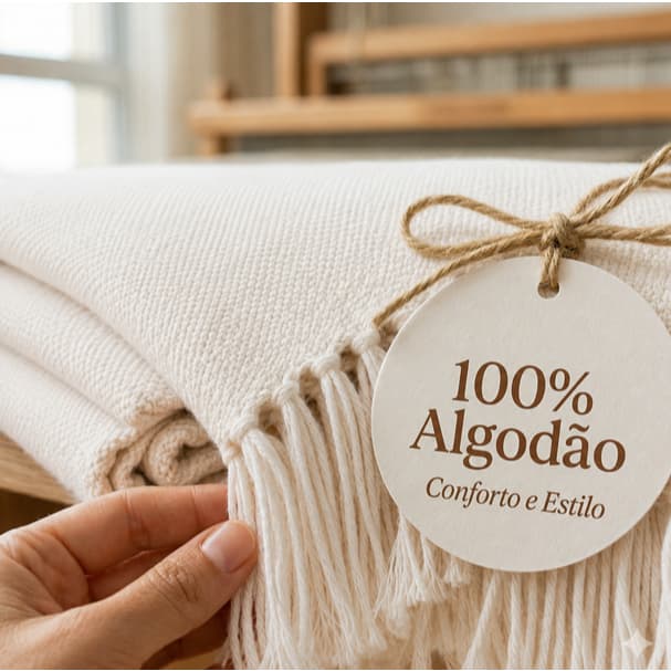 Manta Decorativa Para Sofá Gigante 2,10x1,20 Protetora 100% Algodão
