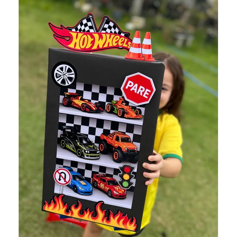 Mochila Maluca Menino Carros Infantil  l Já Pronta l 40x24cm