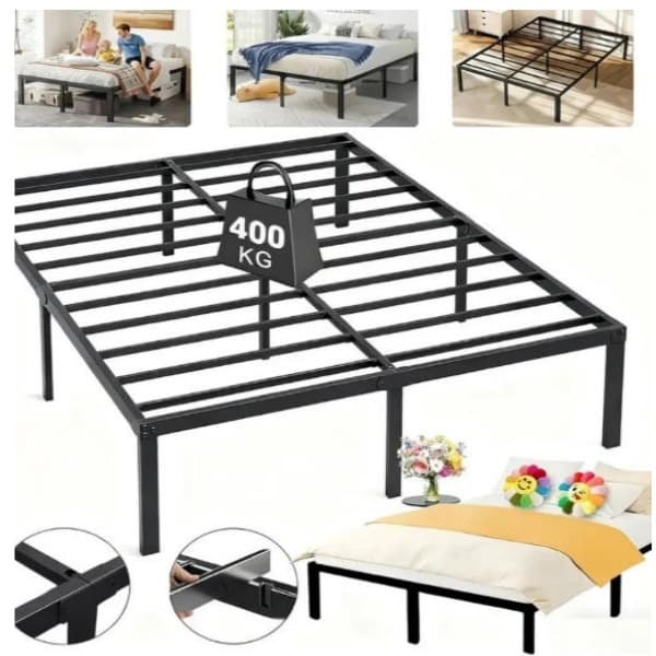 Metal Cama de Solteiro/Cama de Casal Estrado de Metal Fácil De Instalar Dobrável  Ripas de Aço Série Forte L