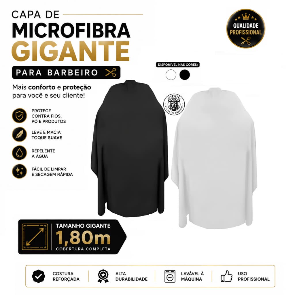 Capa De Microfibra Gigante 1,80m Para Barbeiro Capa De Cortar Cabelo Para Barbeiro Cabeleireiro Capa De Corte