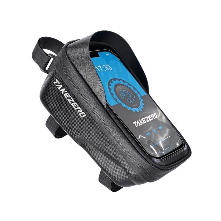 Bolsa Bicicleta Protetor Celular Grande Emborrachado Preto