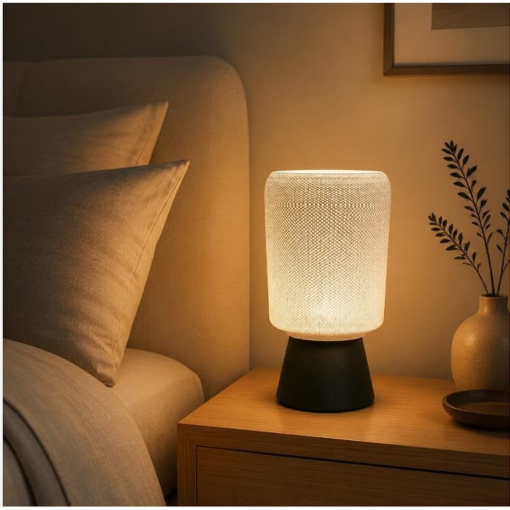 Luminária de Mesa Decorativa com Luz Aconchegante – Quarto, Sala e Escritório