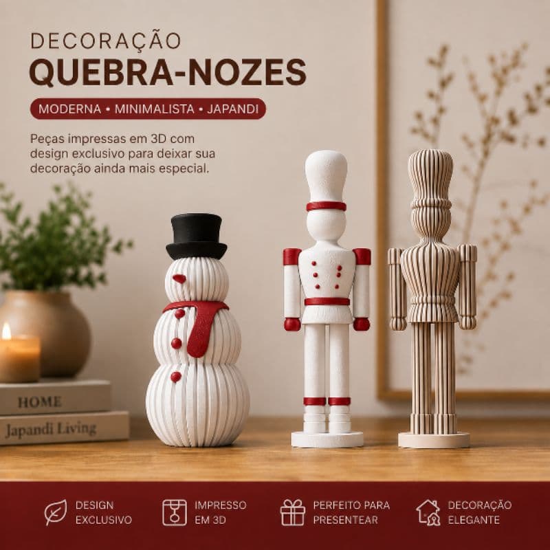 Decoração Natalina, bonecos quebra nozes, boneco de neve