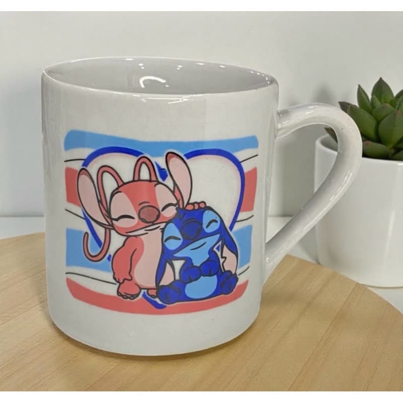 Caneca Stitch e Angel 330ml – Caneca de Cerâmica Decorativa