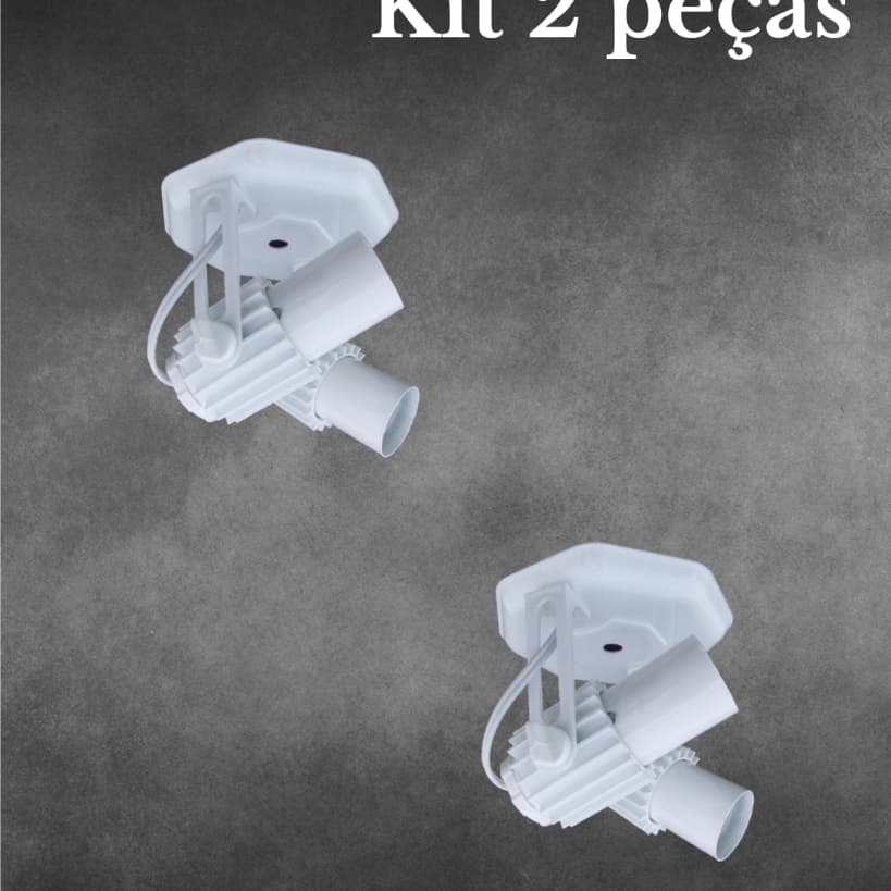 Kit 2 Spot Luminaria Duplo Aletado Articulado Sobrepor Branco ou Preto Teto Iluminação Decoração