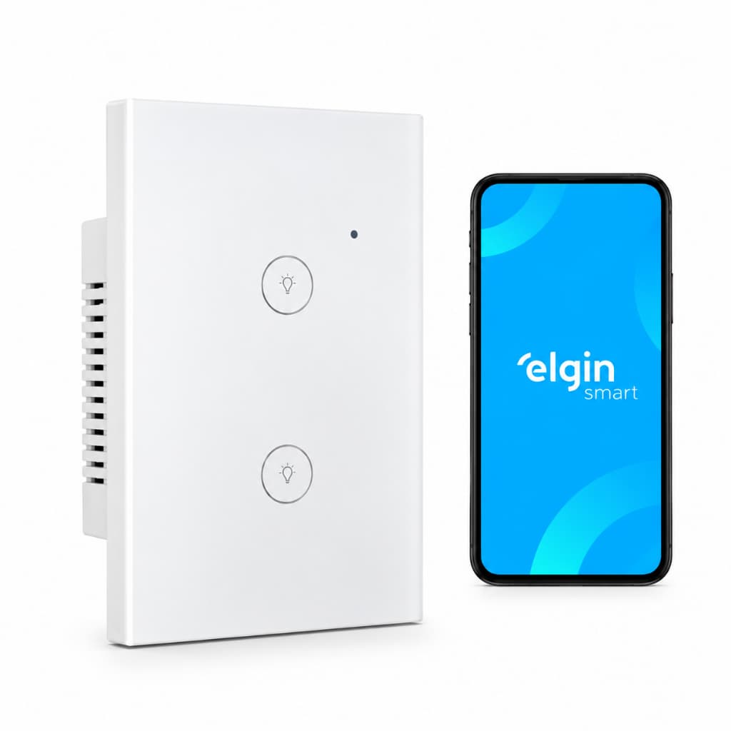 Interruptor Touch Smart - 2 Botões Compatível com Alexa e Google Home