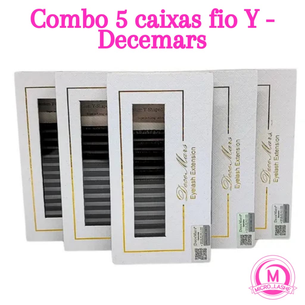 Kit 5 Cílios DECEMARS YY Volume Brasileiro Alongamento Extensão Cilios ENVIO IMEDIATO