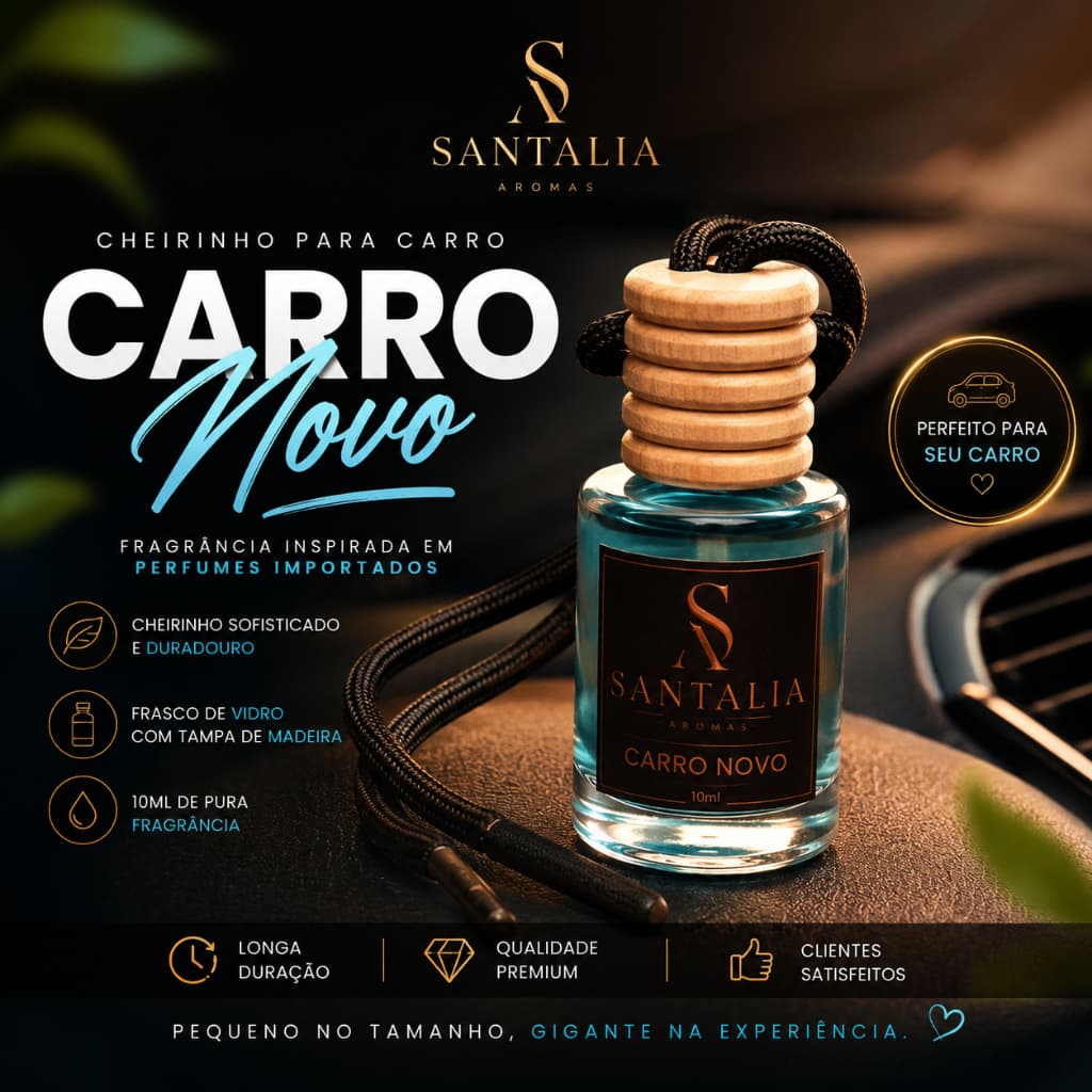 Cheirinho CARRO-NOVO  Para Carro Perfume Aromatizador Fragrâncias Premium 10ml