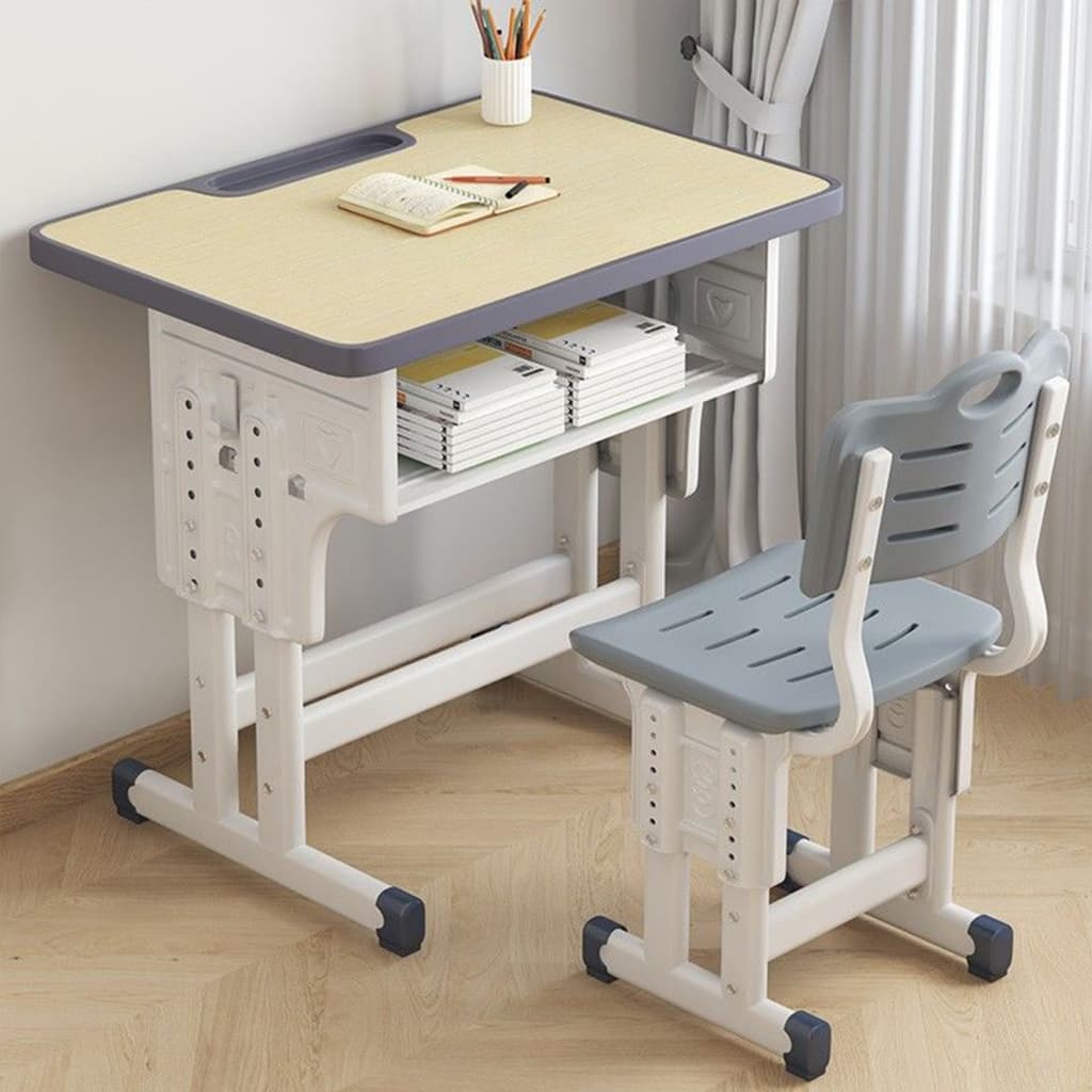 Mesa Infantil Cadeira Regulável Escrivaninha Estudo Quarto Altura Ajustável Ergonômica