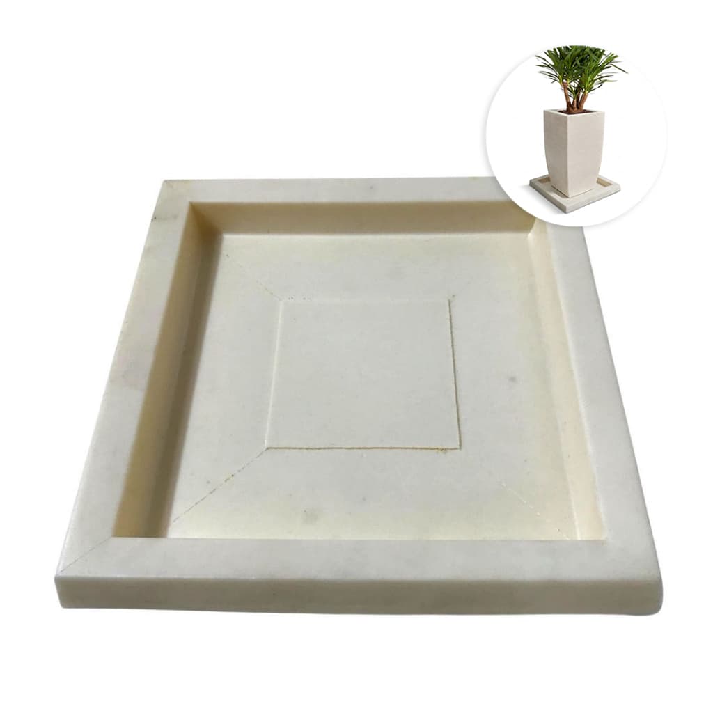 Prato Quadrado para Vasos De Plantas De Polietileno Coletor Aparador d'agua 22cm