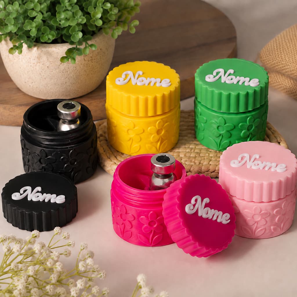 Porta Peptídeos / Porta Ampolas 3ml – 2 Compartimentos para Ampolas Flores