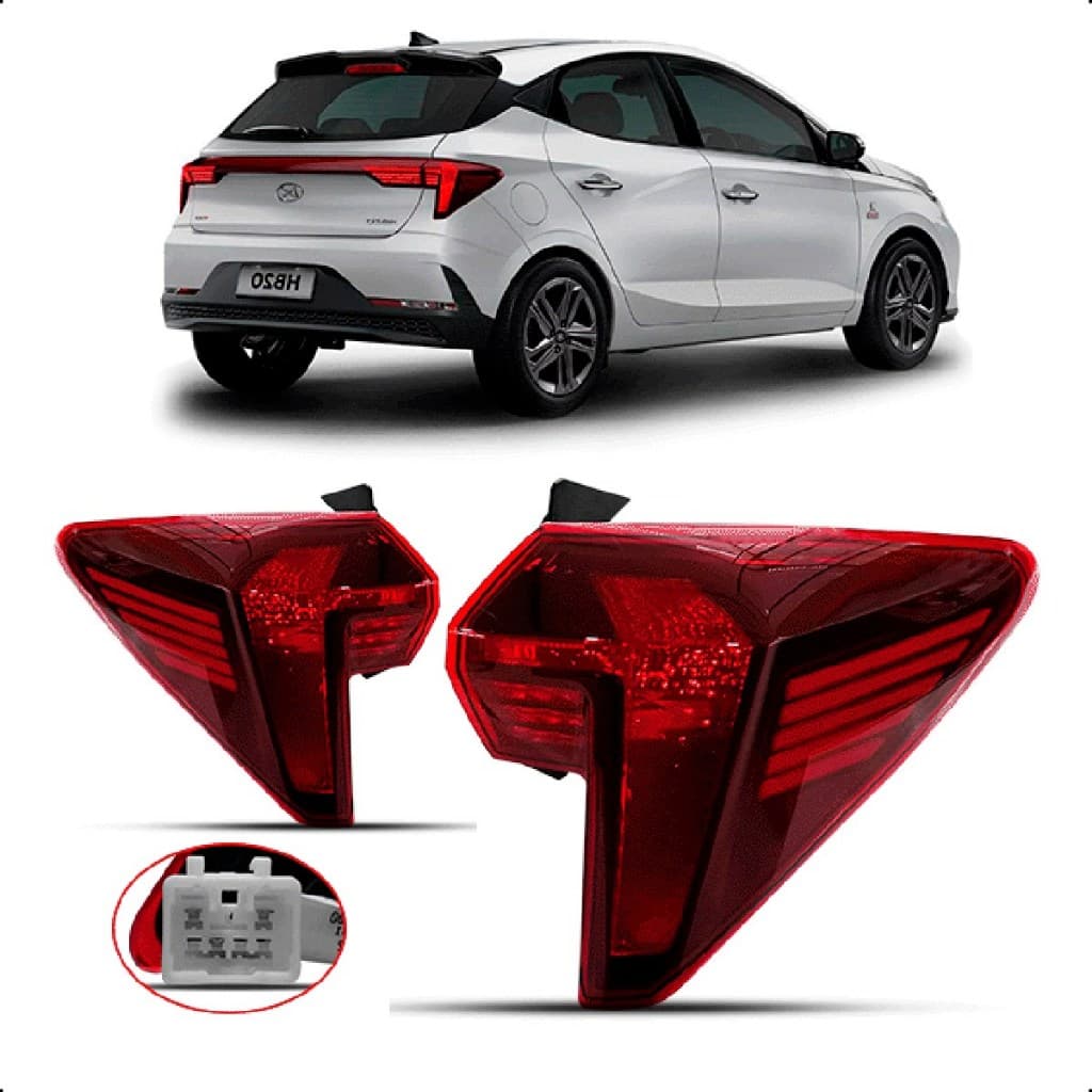 Lanterna Traseira Canto HB20 Hatch 20 a 22 RF