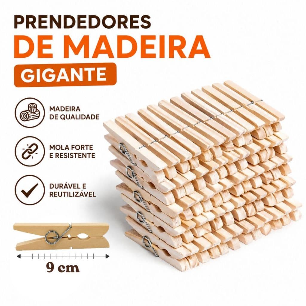 Pregadores De Roupa Em Madeira Artesanal Com Mola De Aço Galvanizado Para Pendurar Roupas E Fechar Sacos