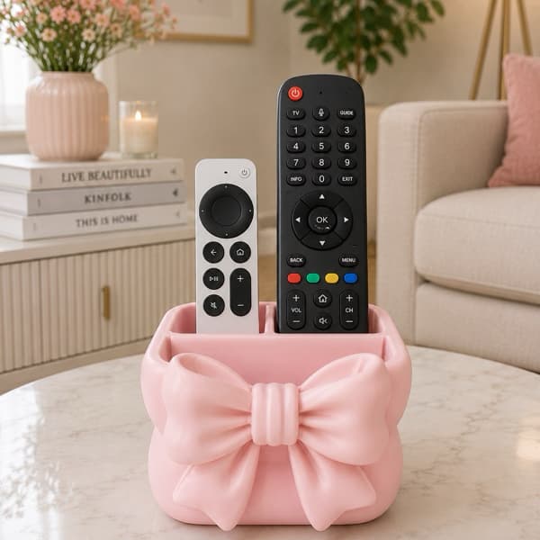 Porta Controle Remoto Organizador de Mesa Decoração Porta Celular Objetos Acessórios Decorativo Sala Quarto Escritório