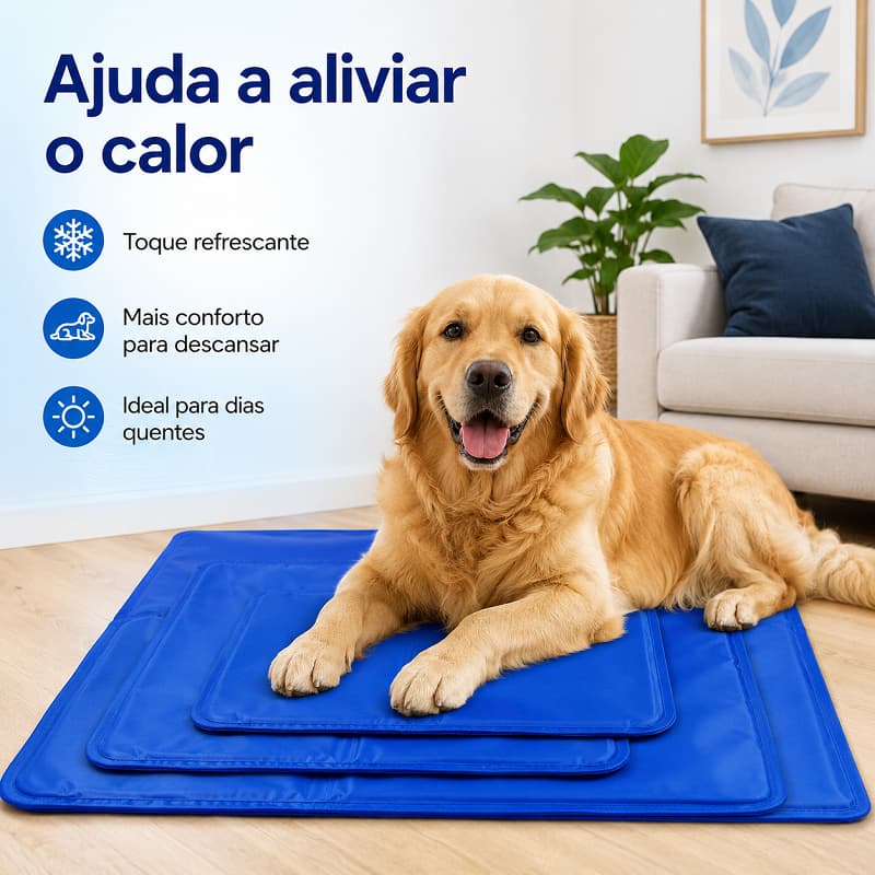 Tapete Gelado Para Cães Refrescante Durável Várias opções de tamanhos