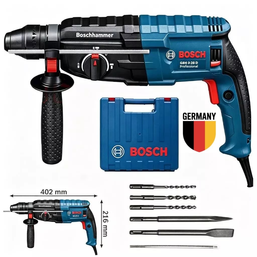 Furadeira de Impacto Rotativa Bosch GBH 2-28D 1500W Original Profissional Furadeira Parafusadeira