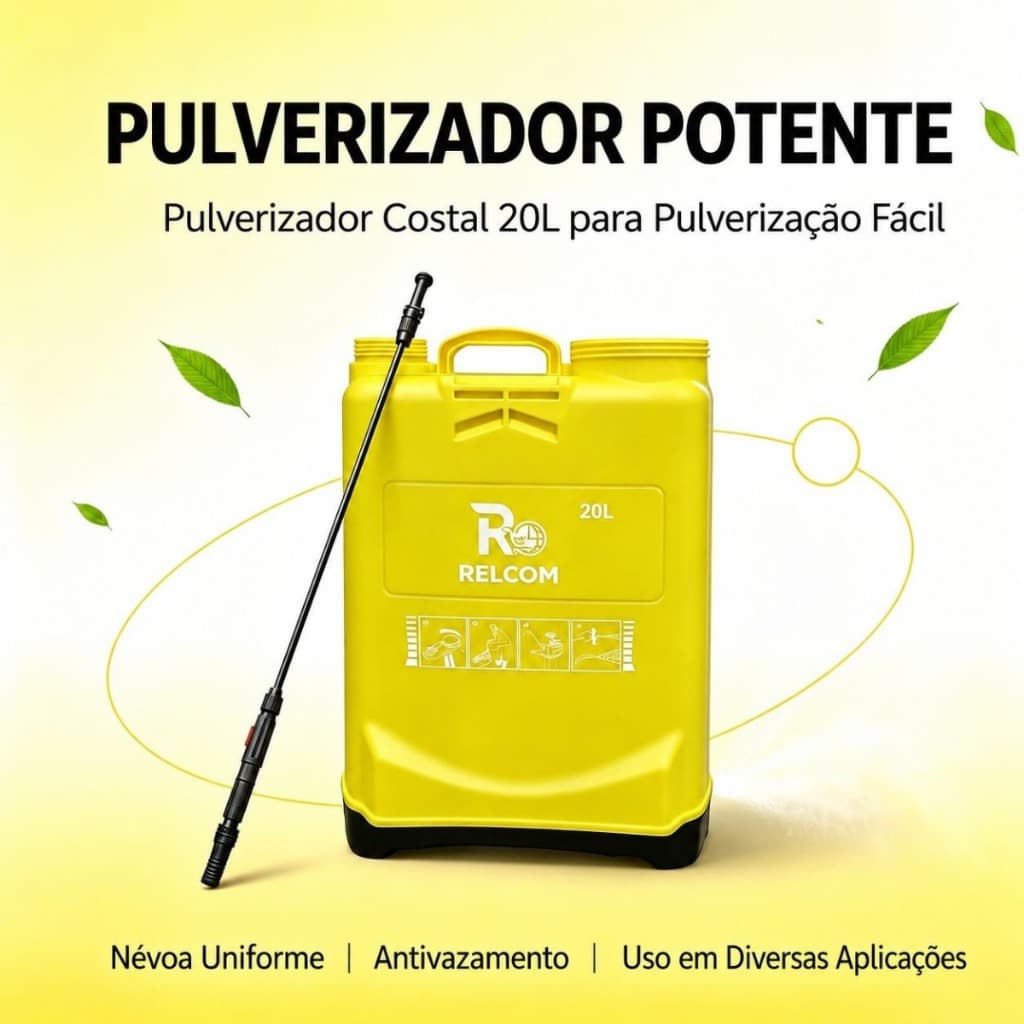 Pulverizador Costal Manual 20 Litros 3 Bicos Kit Reparos Agrícola Jardim Horta Agrilcutura