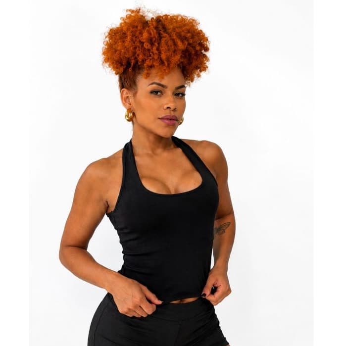 Regata Fitness Feminino Frente Única Sustentação Costa Nua com Bojo Removível e Forro Embutido