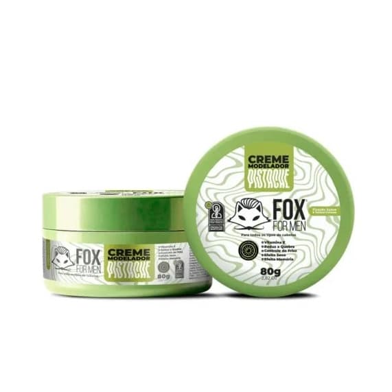 Creme Modelador Fox For Men Pistache 80g com Fixação Leve e Natural