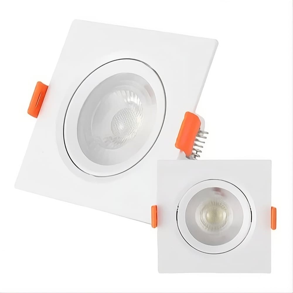 Spot Quadrado Led 5w Embutir Direcionável - Economia e Elegância
