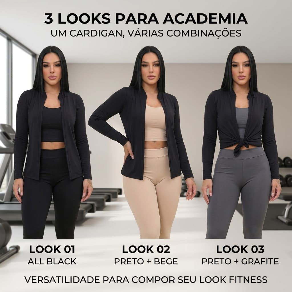 Cardigan Feminino Suplex Aberto Sem Botões ou Zíper P ao GG Blusa Feminina Veste do 36 ao 44
