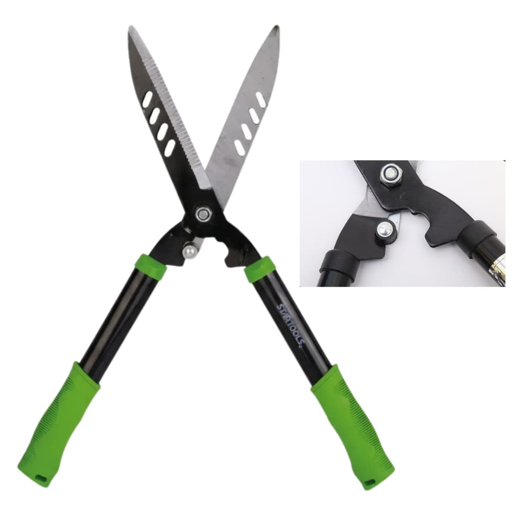 Tesoura Jardinagem Poda 54CM Tesourão Galhos Finos Folhas Grama Arbustos Cabo Metal Verde