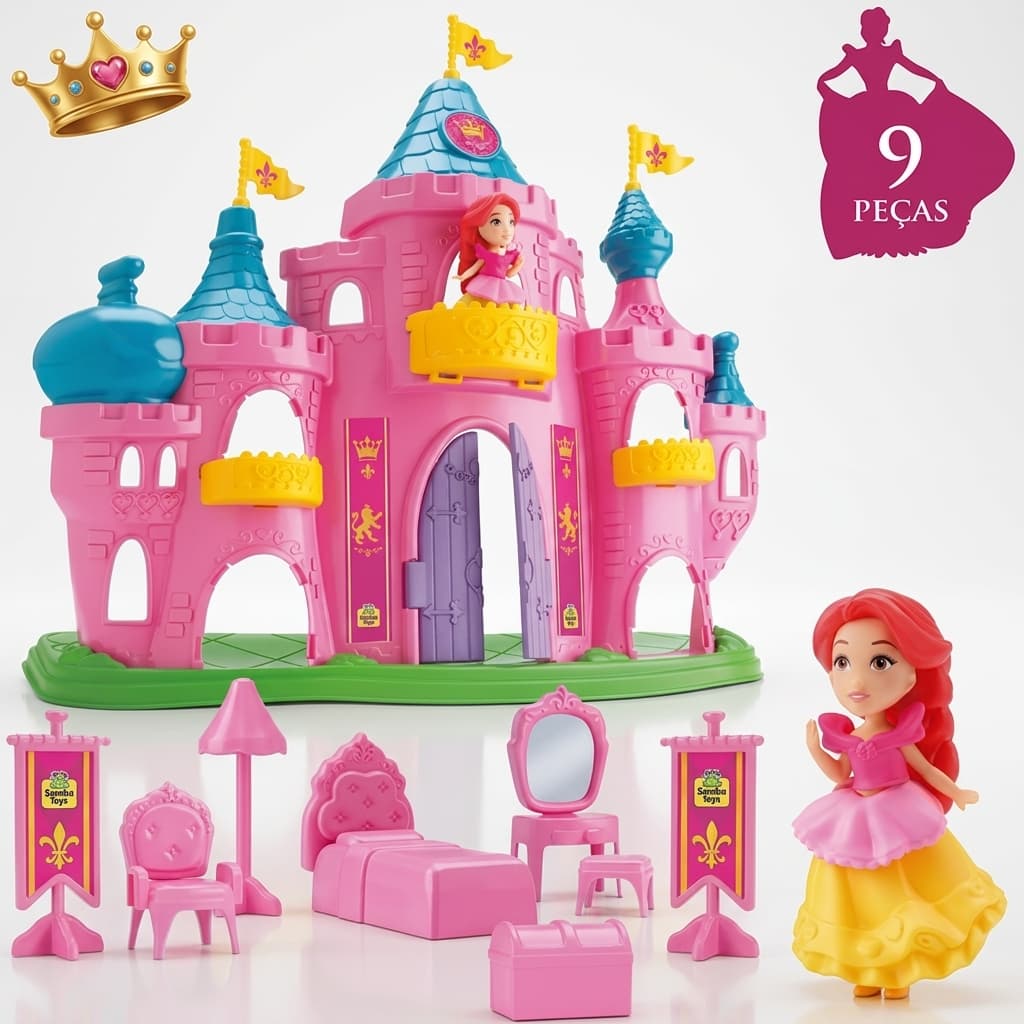 Brinquedo Menina Casa Castelo Princesa Judy Samba Toys