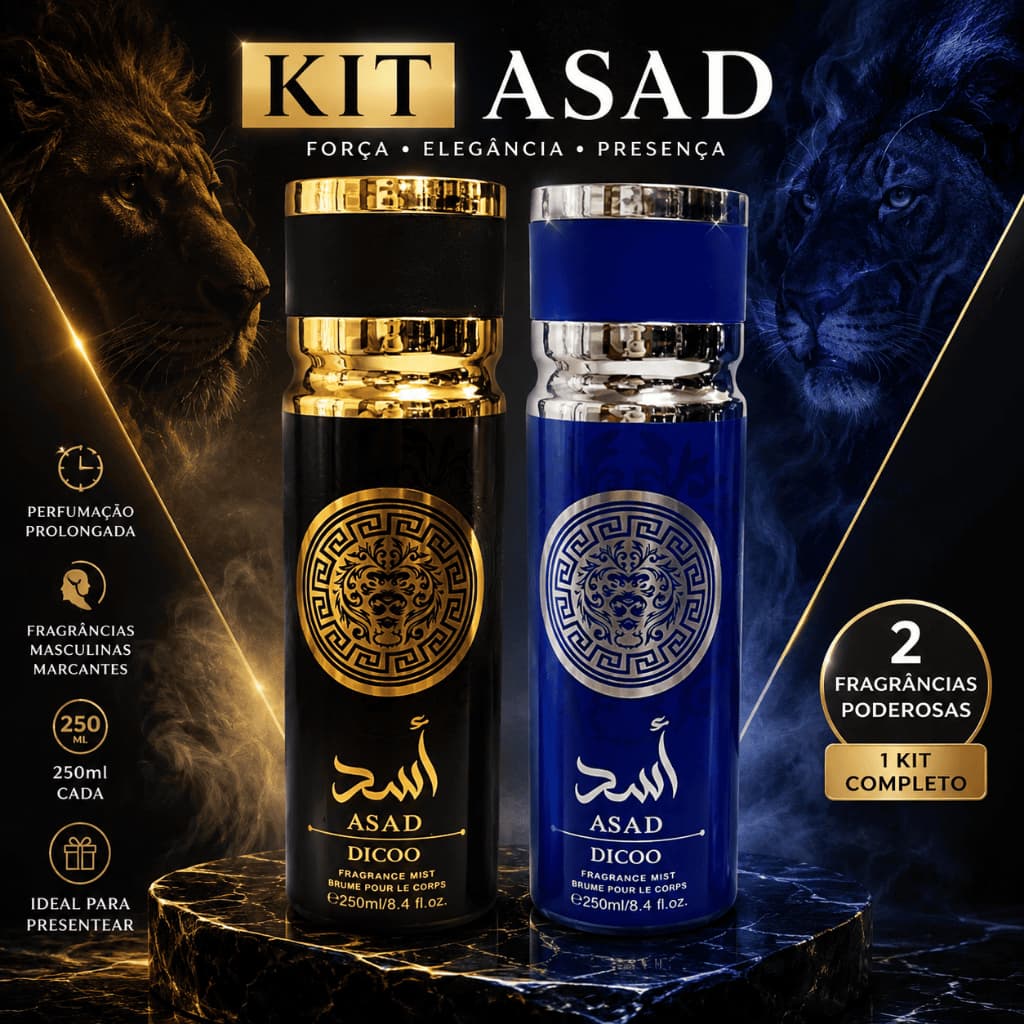 Kit 2 Body Splash Perfume Árabe Yara Asad Khamrah Feminino Masculino 250ml