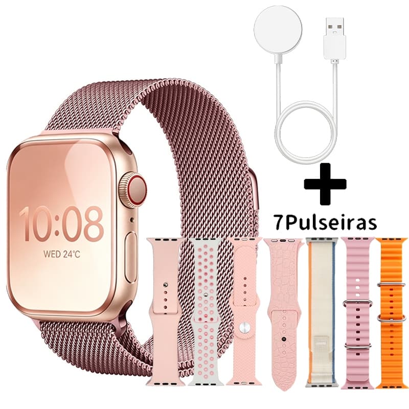 Novo Relógio inteligente Smartwatch Kit 7 Em 1 , Masculino E Feminino Bluetooth Chamado , Papéis De Parede Personalizado