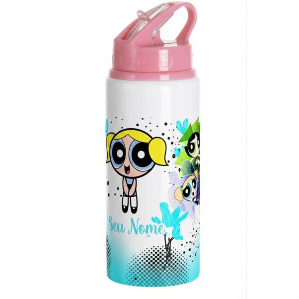 Garrafa Alumínio 600ml Personalizada As Meninas Super Poderosas