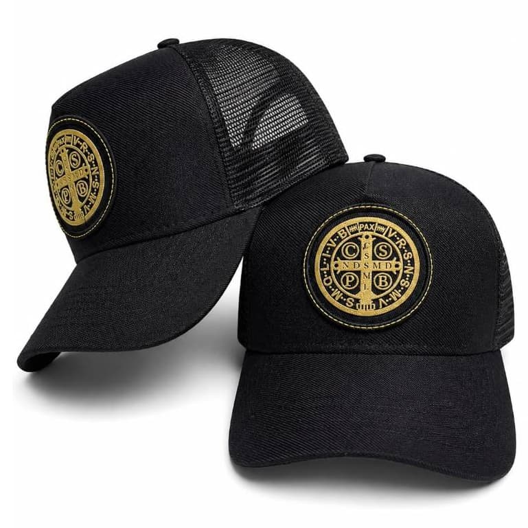 Boné São Bento Original Bordado em Alto Relevo Chapéu masculino Telinha trucker tela caminhoneiro