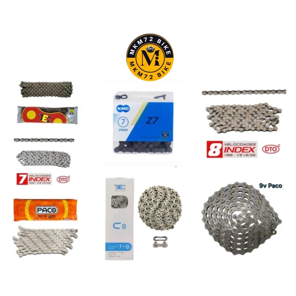 Corrente Fina  para bike bicicleta 6, 7, 8, 9 Velocidades 116 Elos