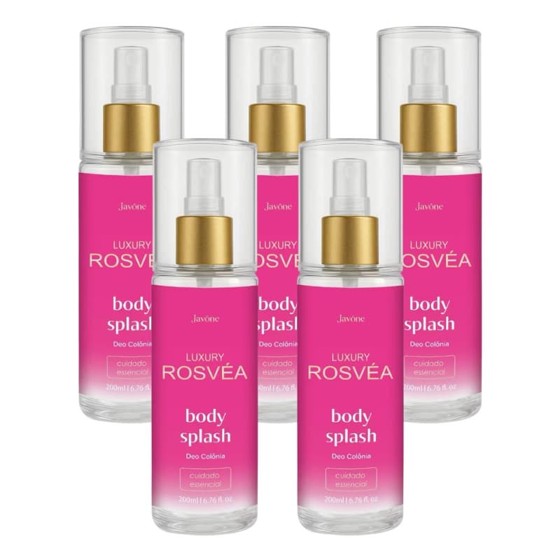 Kit 5 Body Splash  Rosvéa Luxury Fragrâncias Doces e Icônicas Longa Duração - Javône