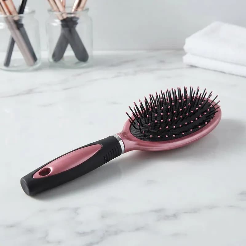 Escova De Cabelo Redonda Com Cabo Plástico 22 X 5 Cm