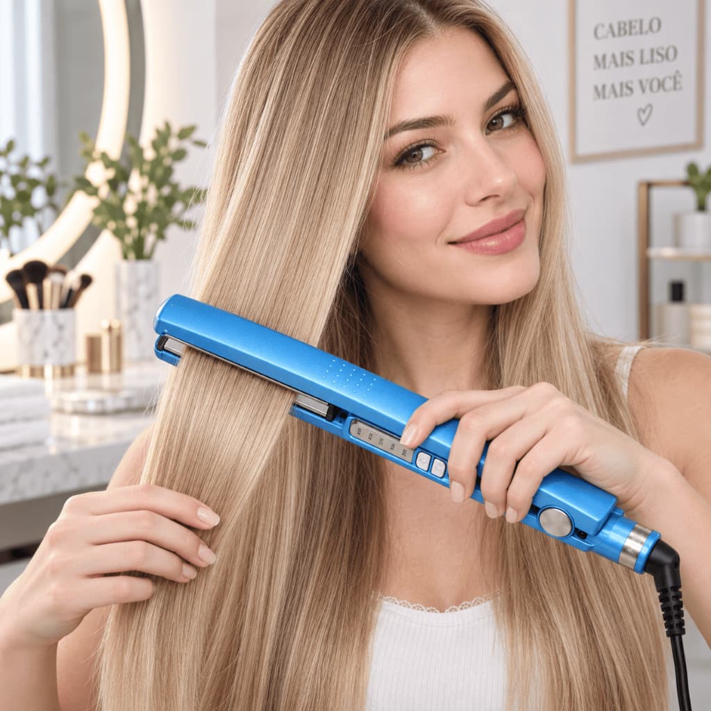 Prancha Chapinha 4Forte Profissional Titânio 450°F Bivolt Tecnologia Iônica Anti Frizz