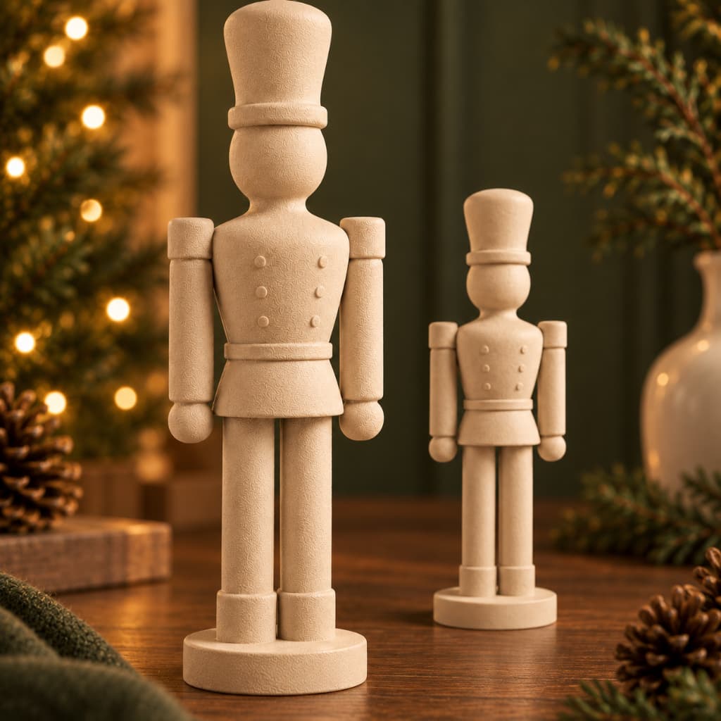 Quebra-Nozes Decorativo Natal Minimalista Enfeite de Natal para Mesa Aparador Kit 1 ou 2 Unidades