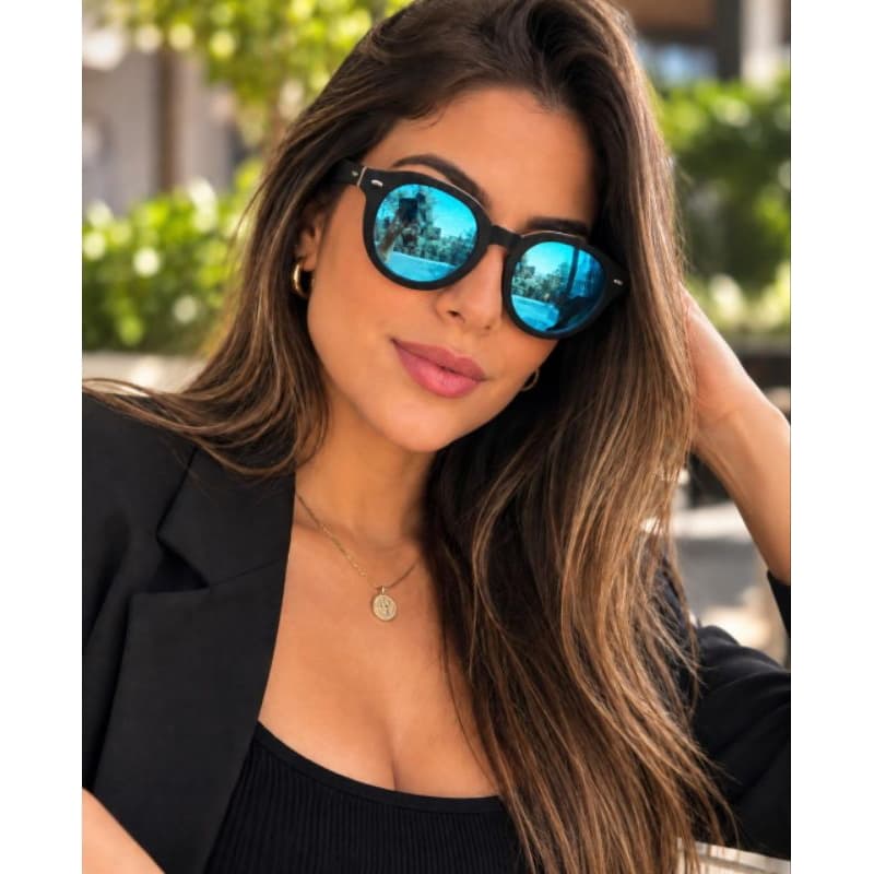 Óculos De Sol Escuro Espelhado Esportivo Lente Colorida Doha Glasses Unissex Novidade Proteção UV