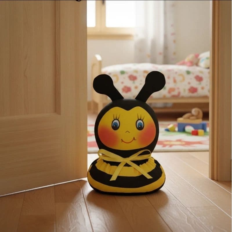 Peso de Porta Decorativo Enfeite Gato Joaninha Abelha Coruja Enchimento Artesanal Sala Quarto