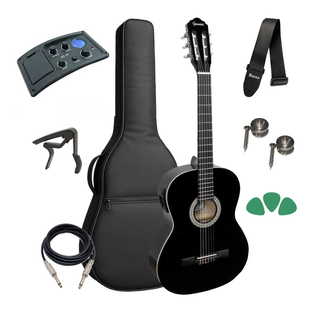 Violão Eletroacústico Giannini N-14 Eq Náilon C/ Capa E Kit