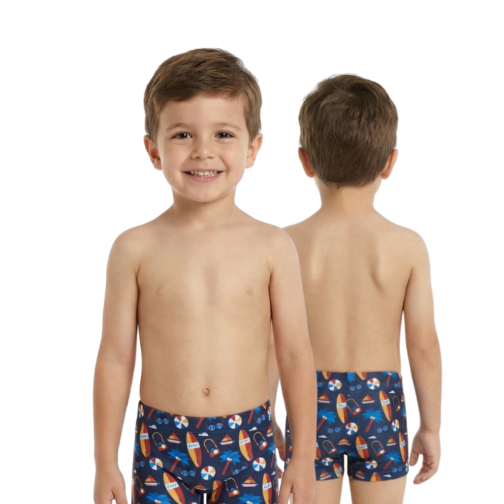 Sunga Boxer UV infantil/juvenil praia/piscina meninos de 2 a 16 anos