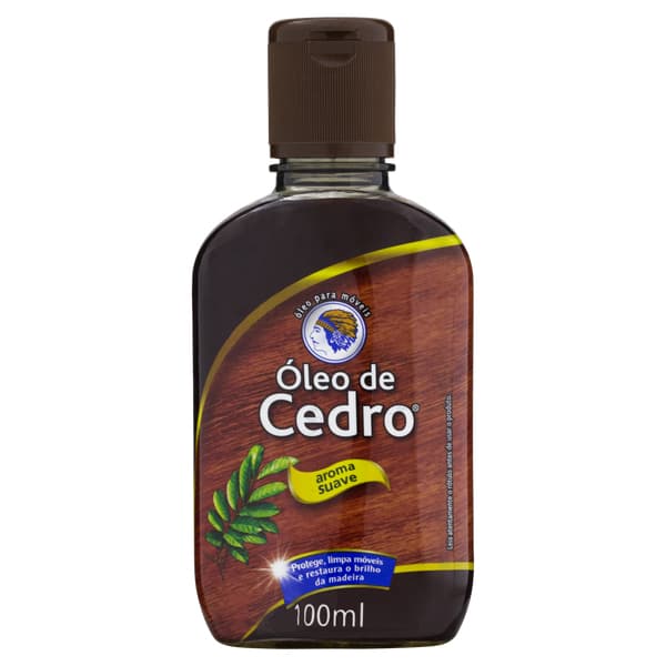 Óleo de Cedro 100ml Restaurador Peroba Limpa Madeira King Com Óleo Vegetal