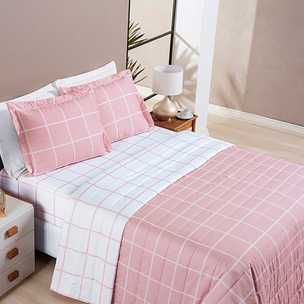 COBRE LEITO CASAL QUEEN MATELADO  MICRO PERCAL ACETINADO  200 FIOS AUSTIN