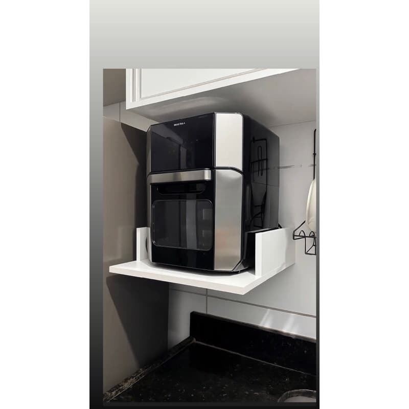 Prateleira /Nicho/suporte para Air Fryer preto medidas especiais