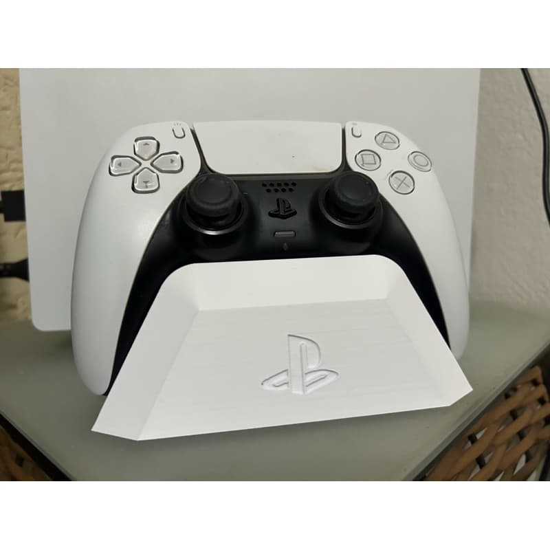 Suporte Para Controle de PS5 com logo minimalista Cor Branca