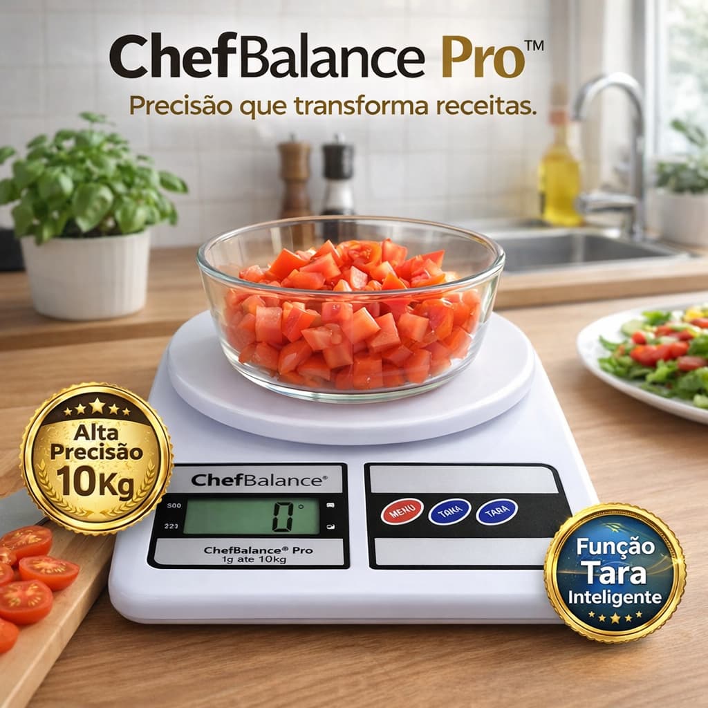 Balança Digital de Cozinha 10kg – Controle Total nas Receitas