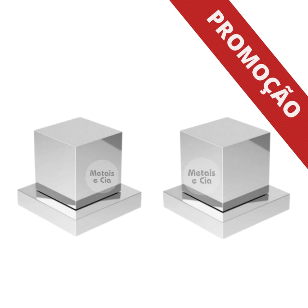 Acabamento para Registro Padrão Deca Pressão Gaveta Quadrado Cromado