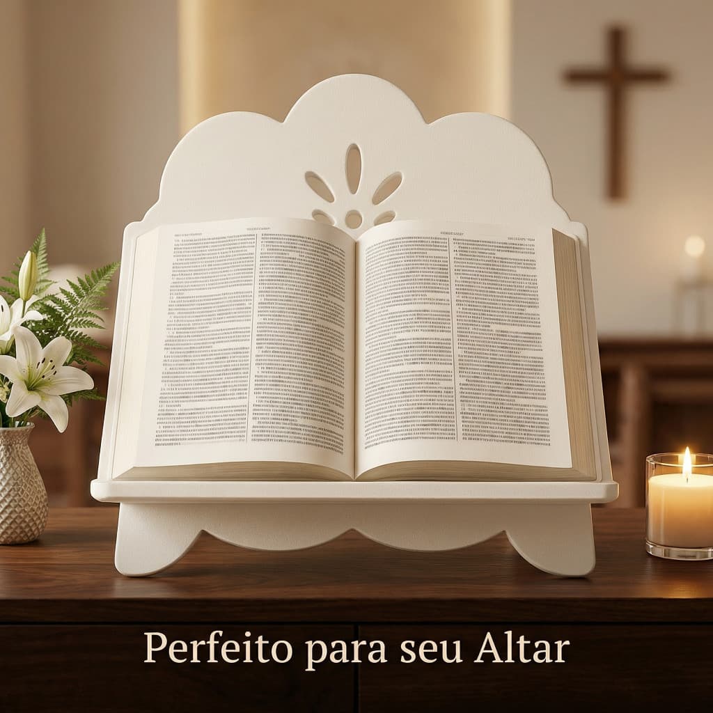 Suporte Para Biblia e Livros Em Madeira Resistente Decoração