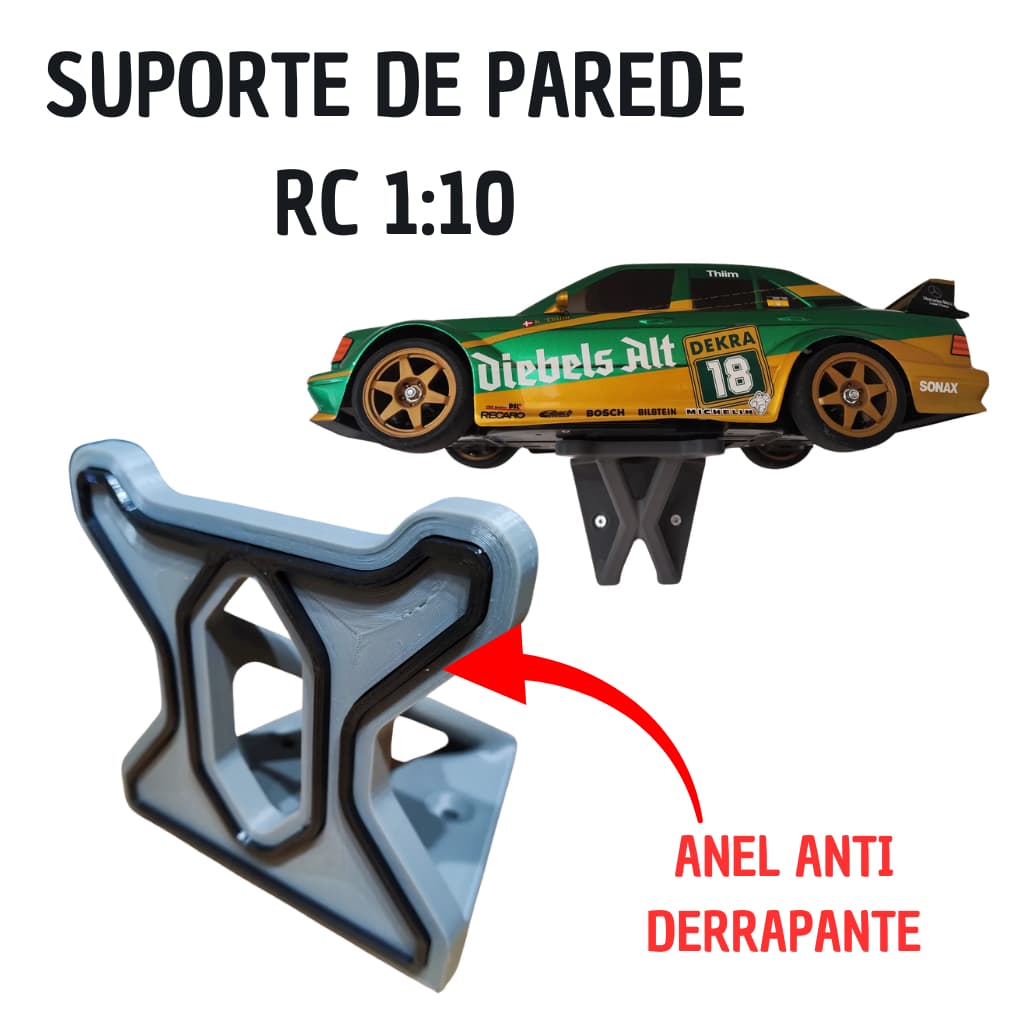 Suporte jumbo de parede para RC carros escala 1:10