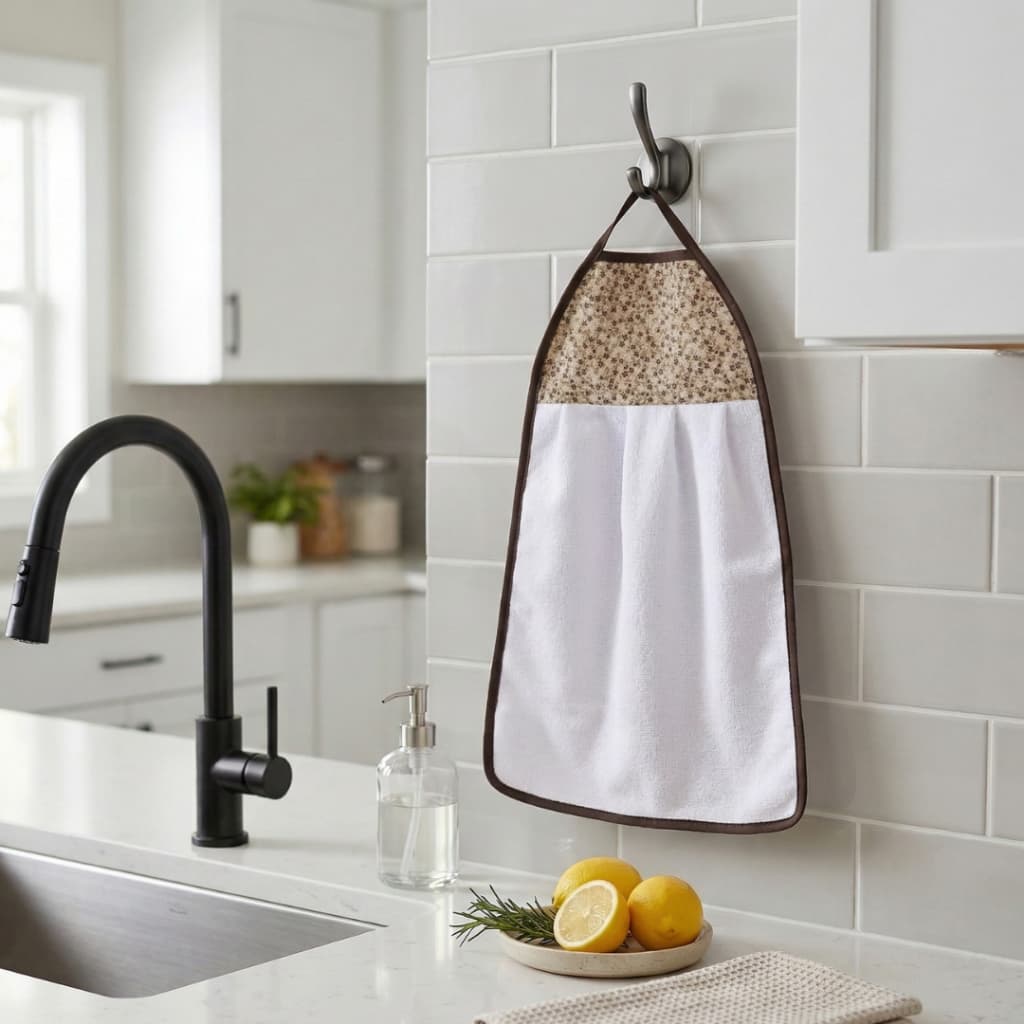 Toalha de Mão Bate mão Kit C/ 3 Unidades Cozinha Seca Absorvente Felpudo Macio